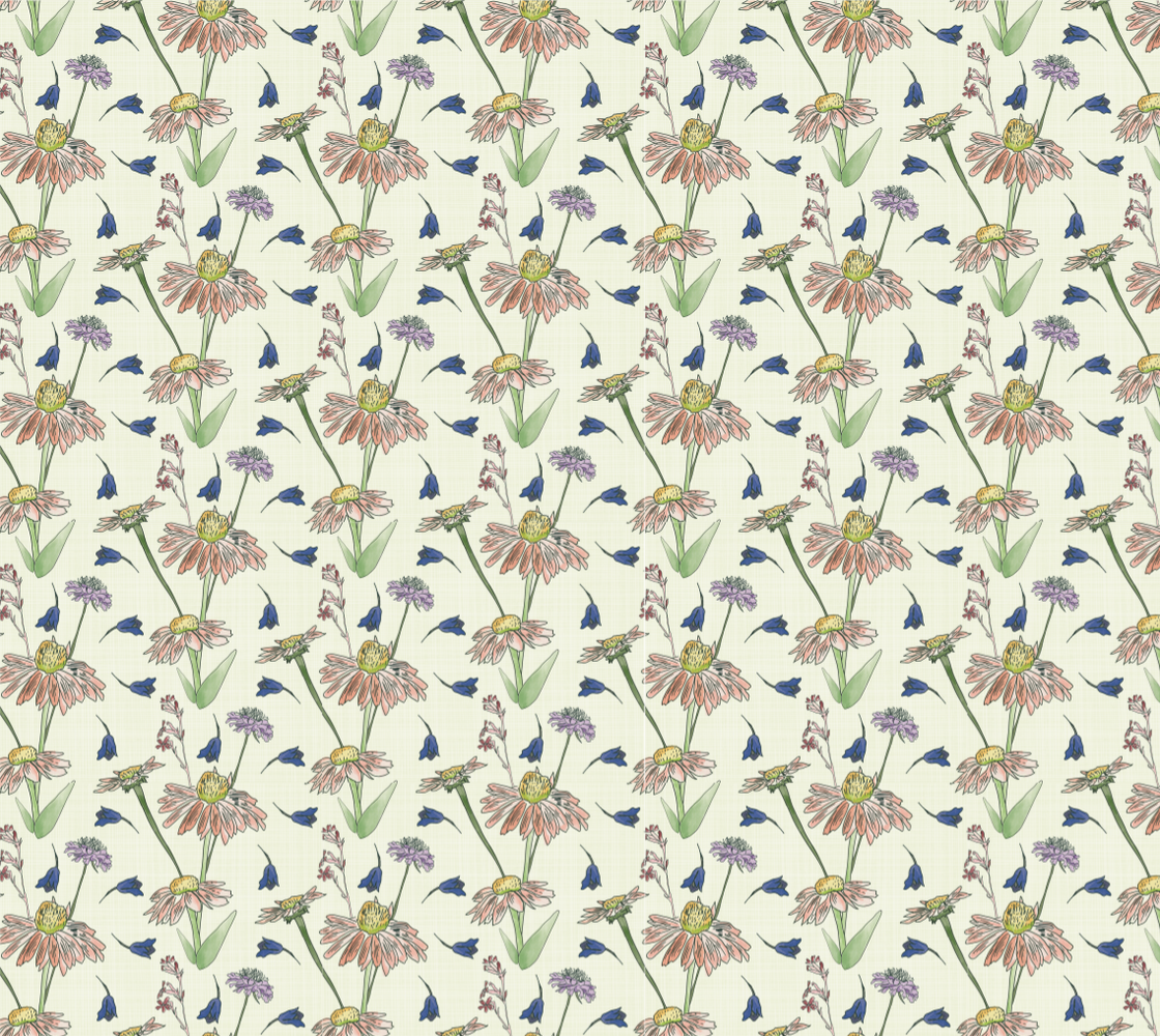Vintage Blooms Organic Cotton Fabric