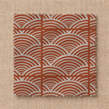 Red Clay Tile Deco Square Organic Cotton Fabric