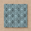 Teal Deco Tile Organic Cotton Fabric